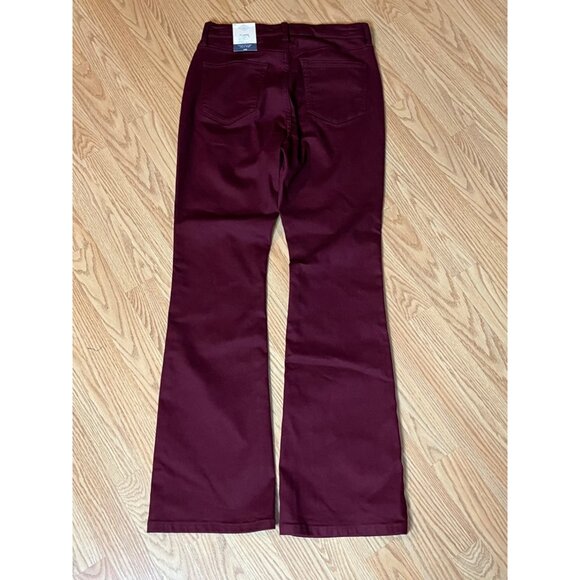 St. Johns Bay‎ Womens Flare Burgundy Jeans Size 10 - Picture 4 of 5